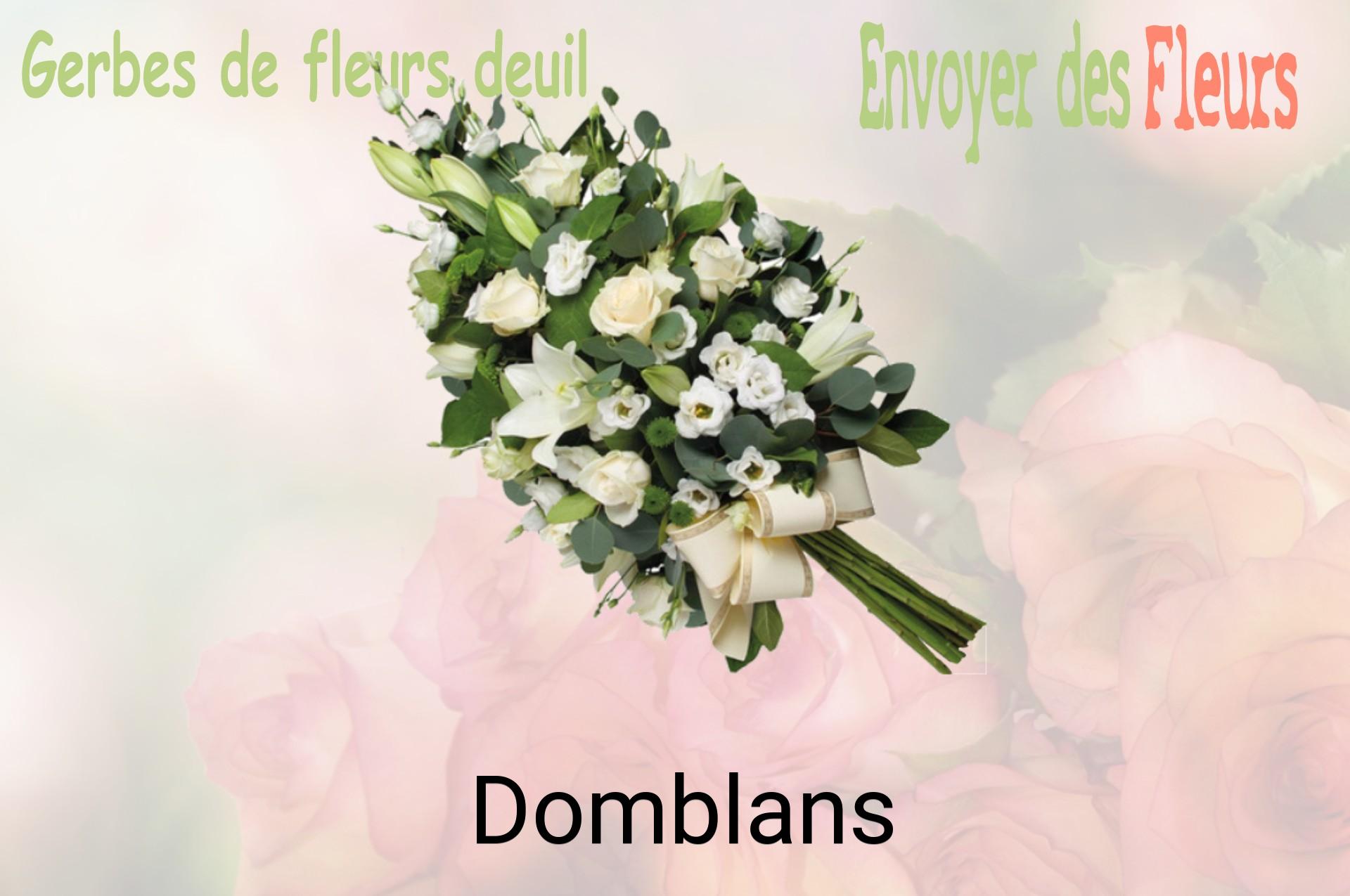 Gerbe de fleurs de deuil livrée à Domblans